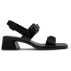 Black Leather Sandals for Women.