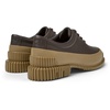 Brown leather lace-up shoes for women