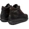 Black vegetable tanned leather shoes for men