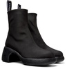 Black Textile Boots for Women