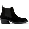 Black nubuck ankle boots for women