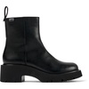 Black leather boots for women