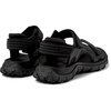 Black Recycled PET/Leather Sandals for Men.