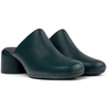 Green Leather Clogs for Women