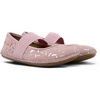 Multicolor Nubuck and Leather Ballerina for Kids.