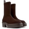 Brown textile boots for women