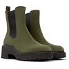 Green Nubuck Ankle Boots for Women