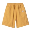Yellow Cotton Bermuda Shorts with Logo
