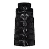 Logo Patch Sleeveless Hooded Padded Coat Pinko
