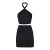 Black Stretch Cut Out Mini Dress