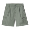 Green Cargo Shorts with Embroidered Logo