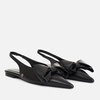 Anine Bing Women's Nina Bow Satin Slingback Heeled Pumps - 4