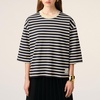 AMI Oversized Striped Cotton-Jersey T Shirt - L