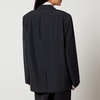 Alexander Wang Drapey Crepe Oversized Blazer With Cotton-Poplin Shirt - S/M