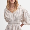 Barbour Ella Striped Cotton-Blend Dress - UK 16