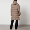 RAINS Women's Long Puffer Jacket - Taupe - XL