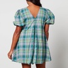 Ganni Checked Cotton-Blend-Seersucker Mini Dress - EU 36/UK 8