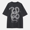 Anine Bing Kent Twisted Snake Cotton-Jersey Tee - XS