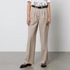 Anine Bing Carrie Wool-Twill Wide-Leg Trousers - W40