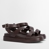 Barbour Ivy Leather Sandals - UK 3 - Brown