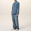 AMI Denim De Coeur Logo-Embroidered Shirt - M