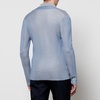 Canali Men's Knitted Jacket - Light Blue - 52/XL