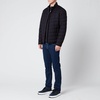 Canali Men's Long Sleeve Wool Tip Button Polo Shirt - Navy - IT 46/UK 36