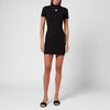 Alexanderwang.T Women's Bodycon Crewneck Tee Dress W/ Logo Patch - Black - XS