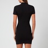 Alexanderwang.T Women's Bodycon Crewneck Tee Dress W/ Logo Patch - Black - XS