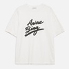 Anine Bing Jaylin Signature Cotton-Jersey Tee - M