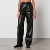 Anine Bing Carmen Faux and Recycled Leather Trousers - 36