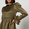 Batsheva Prairie Polka-Dot Satin Mini Dress - US 6/UK 10