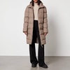 RAINS Women's Long Puffer Jacket - Taupe - XL