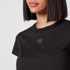 Alexander Wang Women's Essential Jersey Shrunk Tee With Puff Logo And Bound Neck - Black - XXS
