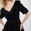 Batsheva Ruffle May Crushed Velvet Dress - US 6/UK 10