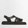 Barbour Women's Otterburn Leather Fisherman Sandals - UK 3 - Black