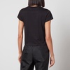 Alexander Wang Women's Essential Jersey Shrunk Tee With Puff Logo And Bound Neck - Black - XXS