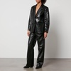 Anine Bing Carmen Faux and Recycled Leather Trousers - 36