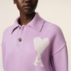 AMI Off White ADC Logo-Intarsia Wool Polo Jumper - XS