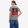Max Mara Striped T-shirt with Dog Print