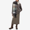 Checked alpaca wool-blend scarf