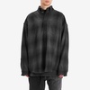 Balenciaga Check Wool Flannel Oversized Shirt