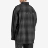 Balenciaga Check Wool Flannel Oversized Shirt