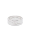 Diagonal Interlocking G wide ring