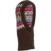 Woman Ultra Soft Brown Balaclava With Icelandic Pattern