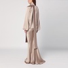Greige Shirt With Bow At The Neck