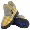 Check Pillow Padded Drawstring Snow Boots