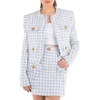 Checked cotton-blend tweed jacket