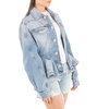 Pleated denim jacket