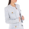 Checked cotton-blend tweed jacket